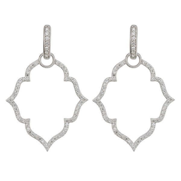 Michelle Flower Pave Earring Charm Frames.  Mystique Jewelers Alexandria, VA
