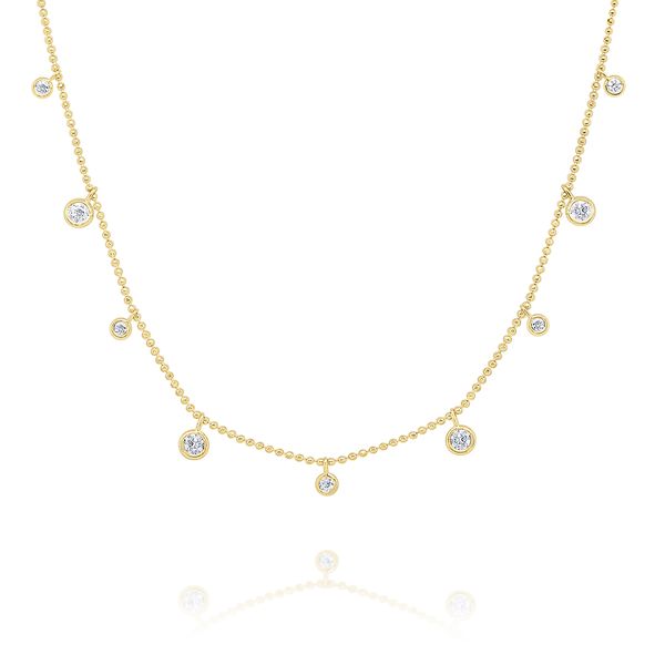 14k Gold and Diamond Drops Necklace Mystique Jewelers Alexandria, VA