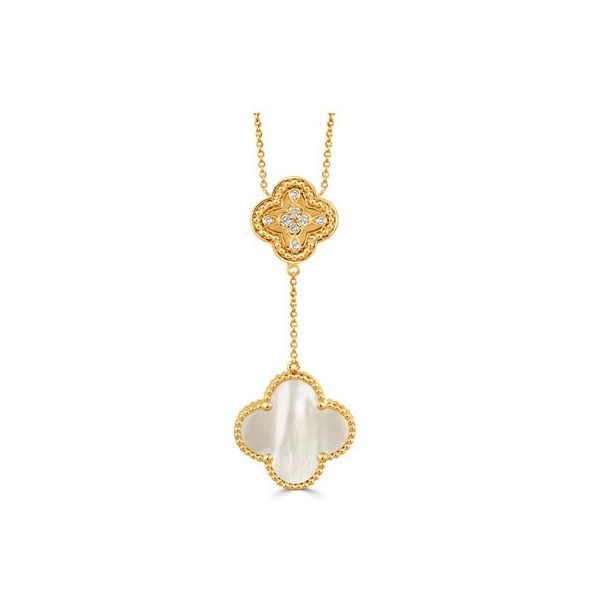 18K YELLOW GOLD DIAMOND NECKLACE  Mystique Jewelers Alexandria, VA