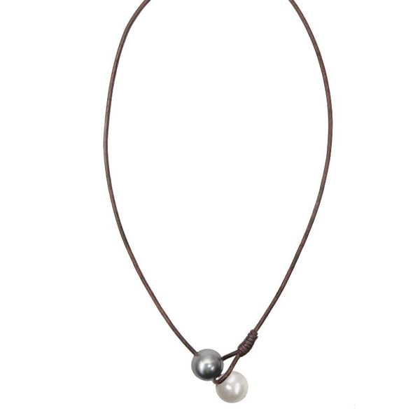Tahitian pearl and freshwater pearl necklace Mystique Jewelers Alexandria, VA
