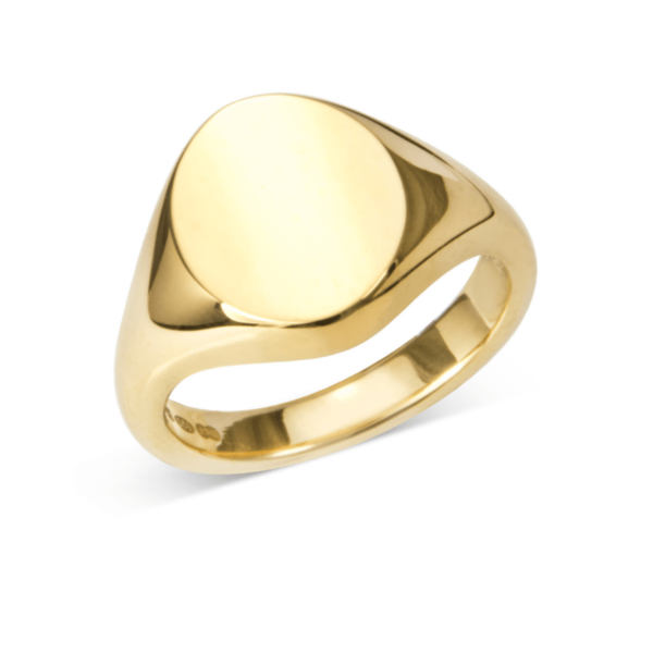 Gold Oval Signet Ring (12x10mm) Mystique Jewelers Alexandria, VA