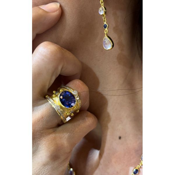 Tanzanite diamond ring Mystique Jewelers Alexandria, VA