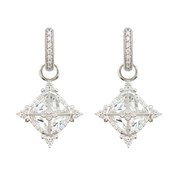 Compass Rose Diamond Earring Charms  Mystique Jewelers Alexandria, VA