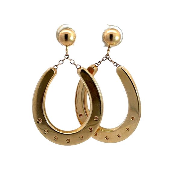 Estate Horseshoe Dangle Earrings  Mystique Jewelers Alexandria, VA