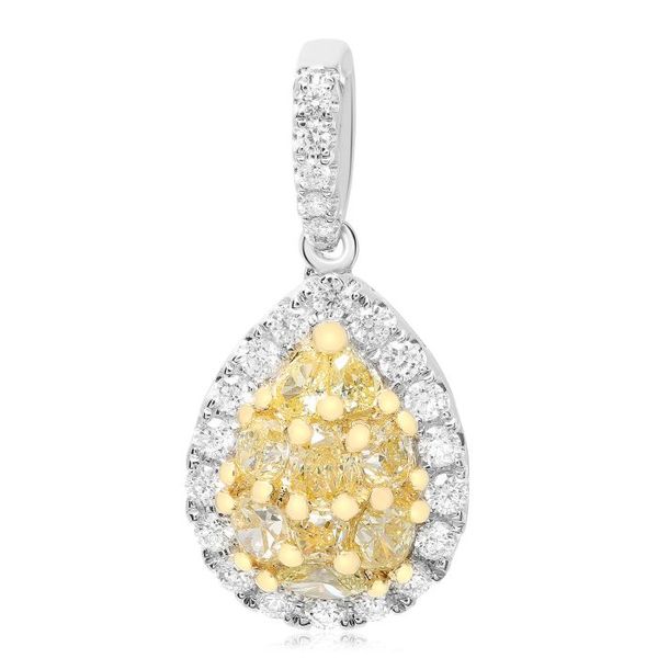 Pear-shaped Diamond Cluster Pendant Mystique Jewelers Alexandria, VA