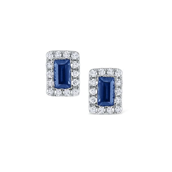 Sapphire & Diamond Stud Earring Mystique Jewelers Alexandria, VA