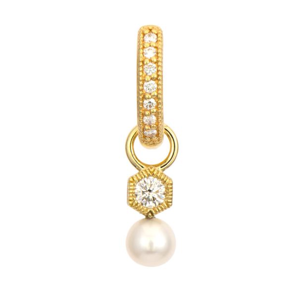 Petite Hexagon Pearl Drop Charm Mystique Jewelers Alexandria, VA