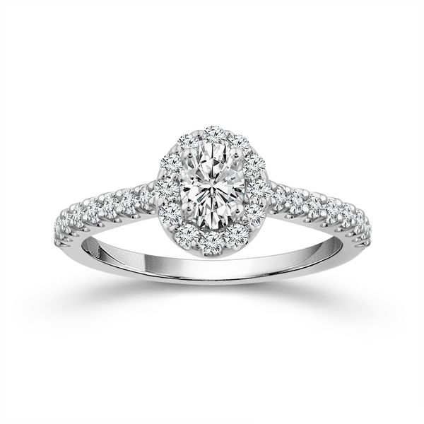 Oval Halo Engagement Ring Palomino Jewelry Miami, FL