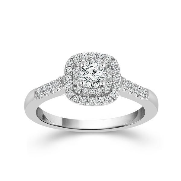 Double Halo Engagement Ring Palomino Jewelry Miami, FL