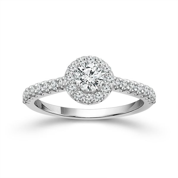 Round Halo Engagement Ring Palomino Jewelry Miami, FL
