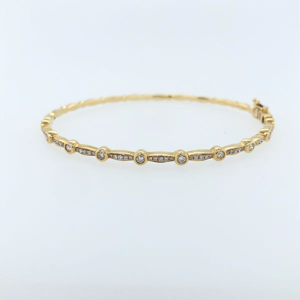 14 kt Yellow Gold Diamond Tennis Bracelet Bracelet