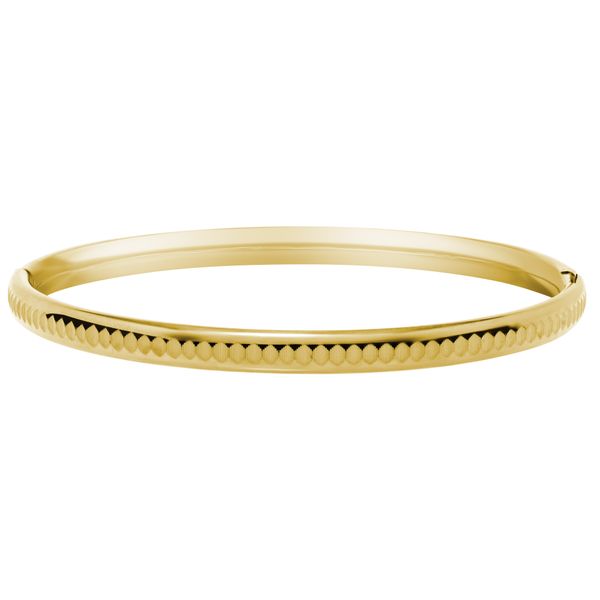 Gold Filled Textured Bangle Bracelet