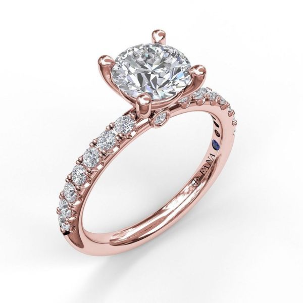 14K Rose Gold Engagement Ring 