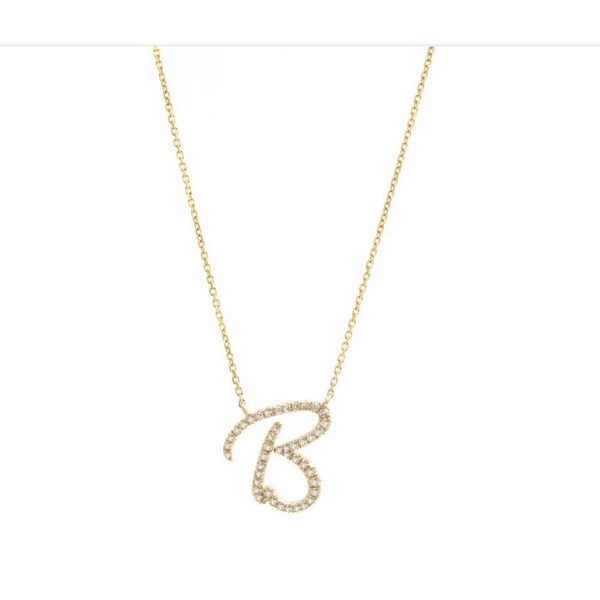 14 kt Yellow Gold Initial Necklace Parris Jewelers Hattiesburg, MS