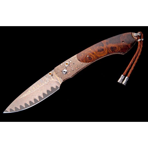 Willim Henry pocket knife with wood in handle 