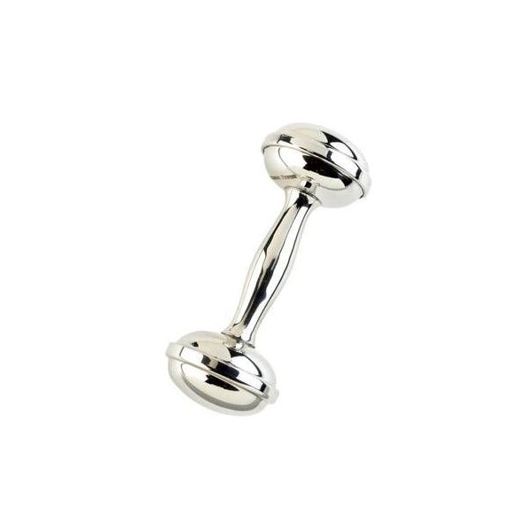 Pewter Dumbell Rattle