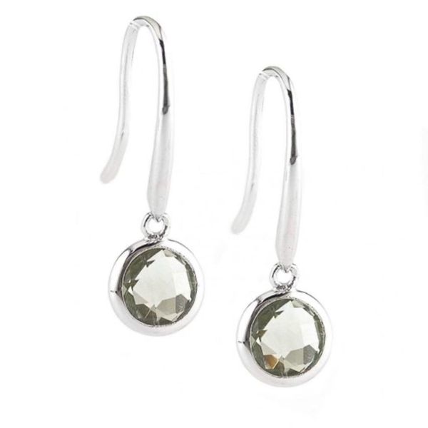 Sterling silver green amethyst earrings
