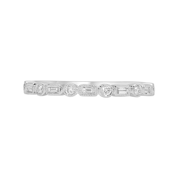 14 kt White Gold Diamond Stackable Band 