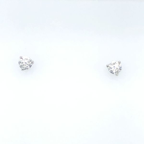 14 kt White Gold Diamond Stud Earrings