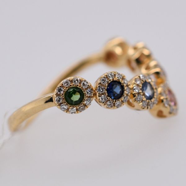 Sapphire & Tsavorite Garnet Ring