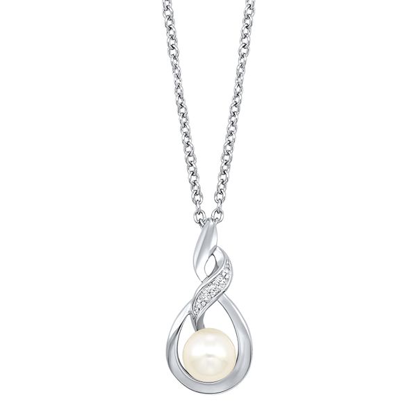 Sterling Silver Pearl Necklace 