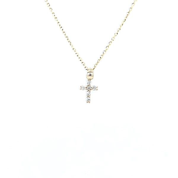 Small Diamond Cross Necklace 