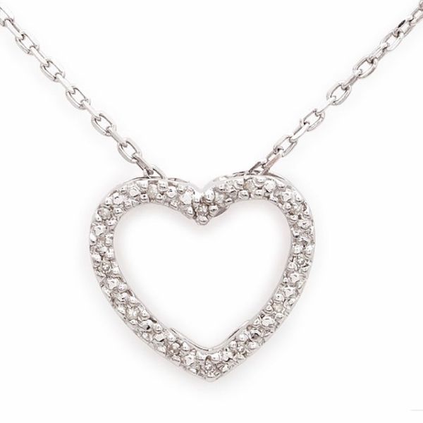 Sterling Silver Diamond Necklace 