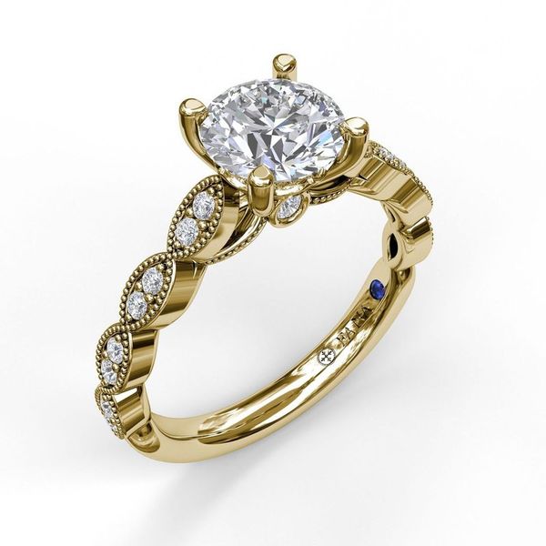 14K Yellow Gold Engagement Ring 