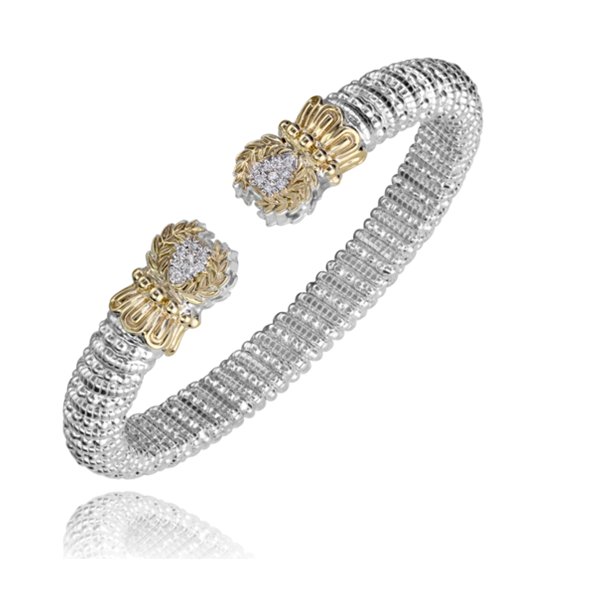 14 kt Yellow Gold and Sterling Silver with Diamonds Bracelet by Alwand Vahan 