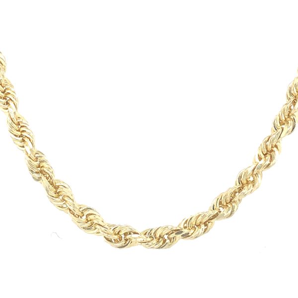 10 kt Yellow Gold Rope Chain Necklace 