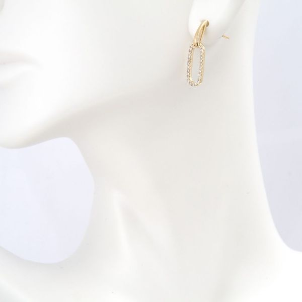 14 kt Yellow Gold Diamond Earrings Image 2 Parris Jewelers Hattiesburg, MS