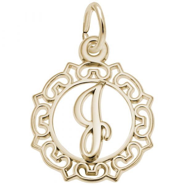 Gold plated initial charm