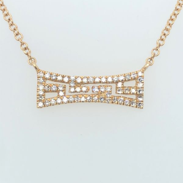 14 kt Yellow Gold Art Deco Diamond Necklace 