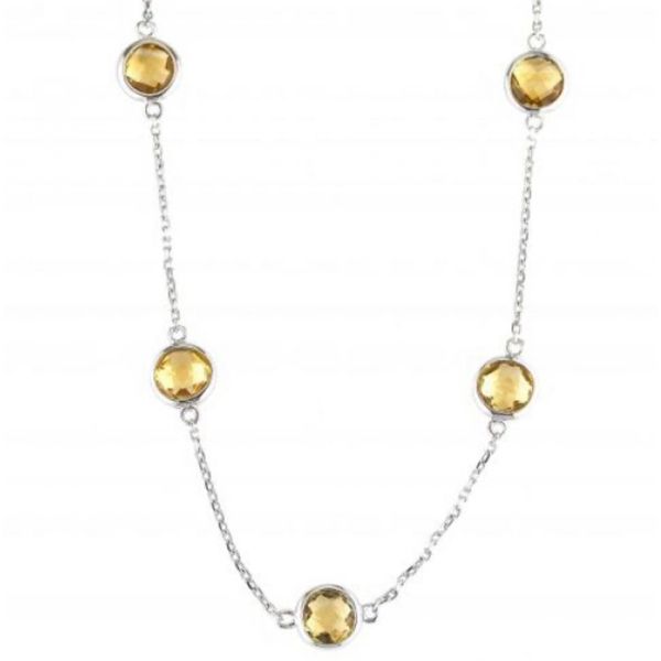 Sterling silver citrine necklace