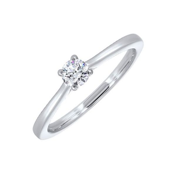 14 kt White Gold Diamond Engagement Ring 