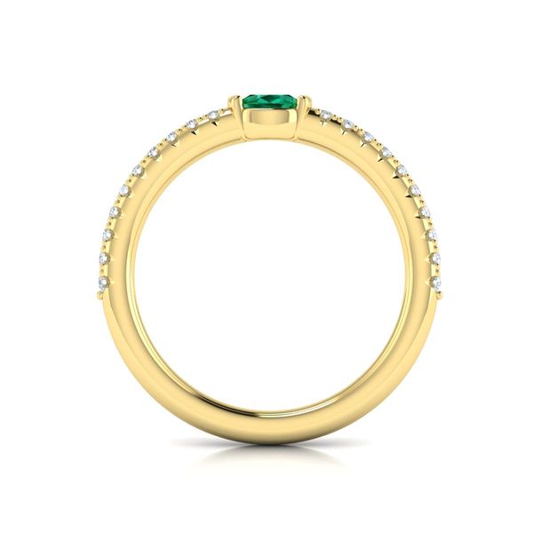 14 kt Yellow Gold Emerald and Diamond Ring  Image 2 Parris Jewelers Hattiesburg, MS