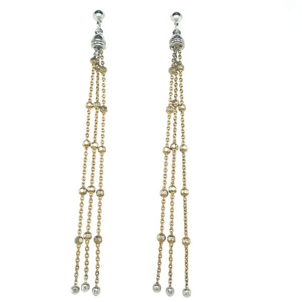 Sterling Silver and Gold Plated Dangle Earrings 