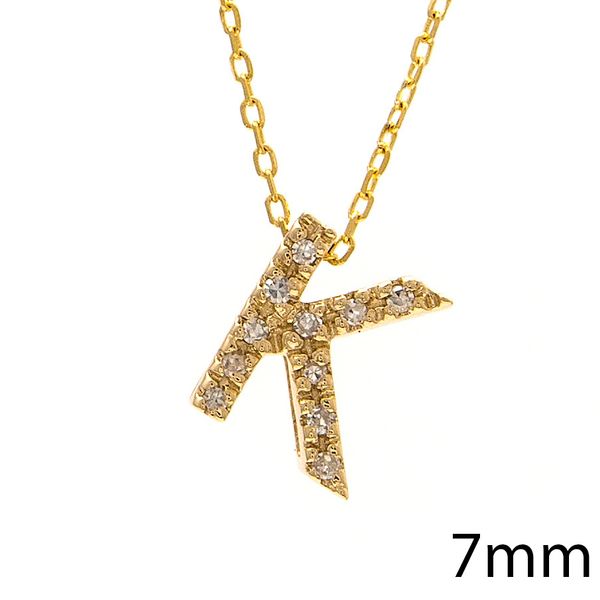 14 kt Yellow Gold K Initial Necklace