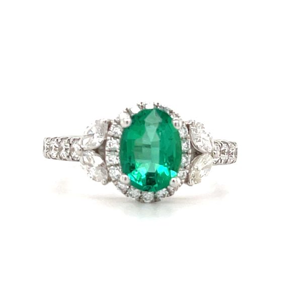 18K white Gold Emerald Ring
