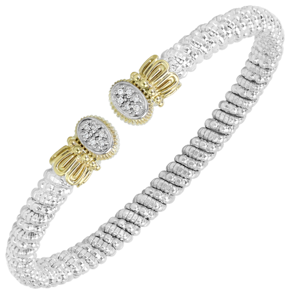 14 kt Yellow Gold and Sterling Silver Diamond Bracelet by Vahan