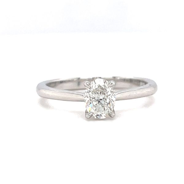 Oval Diamond Solitaire Engagement Ring 