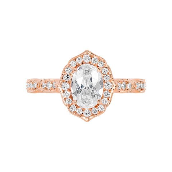 14 kt Rose Gold Semi-Mounted Engagement Ring 