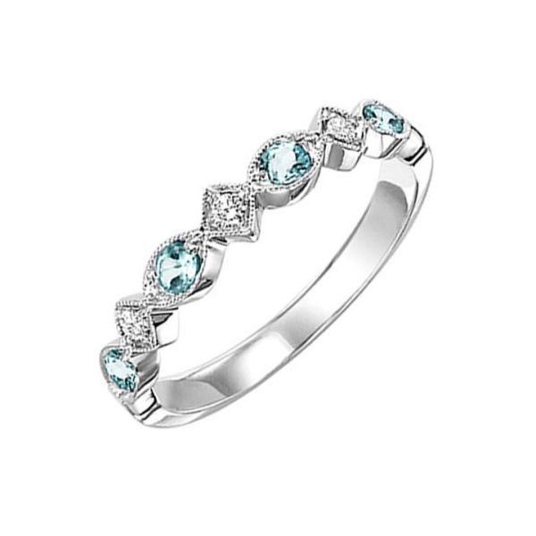 Our beautiful 10K White Gold Stackable Prong Blue Topaz Band  is the perfect jewelry choice for you or your loved one.  This 