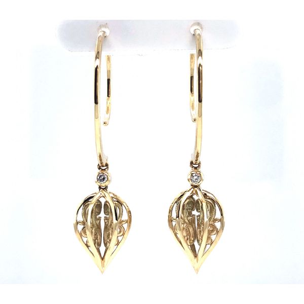 14 Kt Gold Dangle Earrings