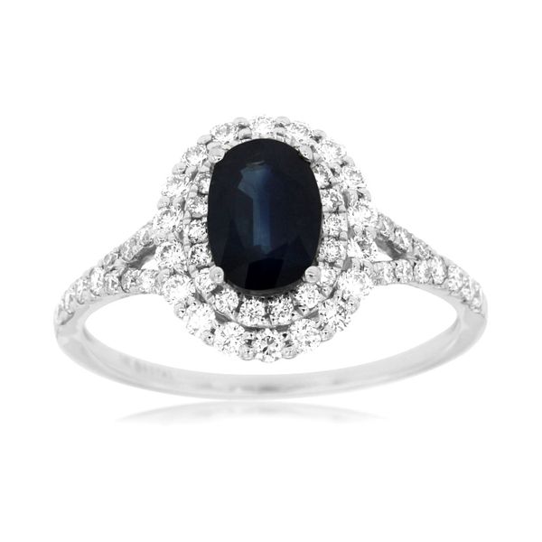September ladies are putting this one on their wishlist! Sapphire is the birthstone for September.  This ring is set in 14 kt