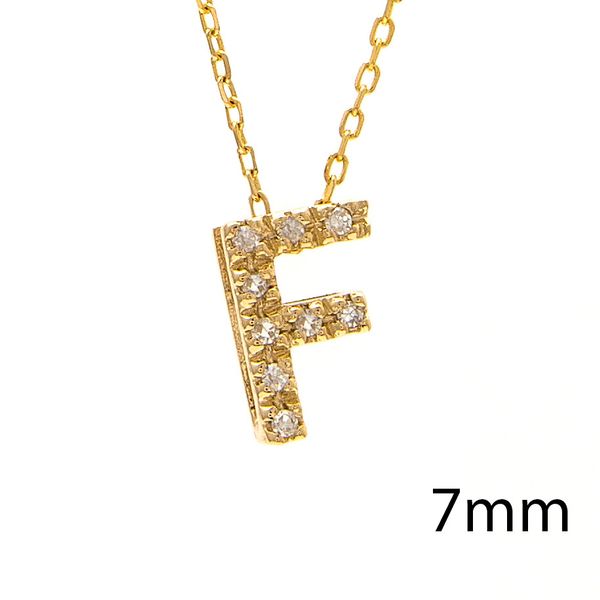 14 kt Yellow Gold F Initial Necklace