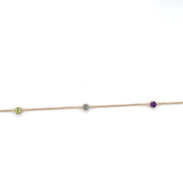 14 kt Customizable Colored Stone Bracelet 