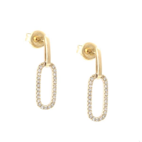 14 kt Yellow Gold Diamond Earrings