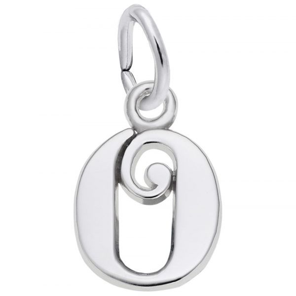 Sterling Silver Initial O Charm