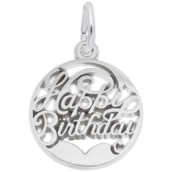 Sterling Silver Happy Birthday Charm